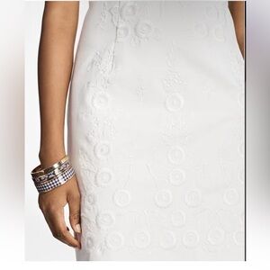Brooks Brothers Dress Sleeveless Floral Embroidered Shift Size 8 New